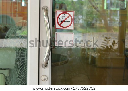 stainless steel handle on glass door
