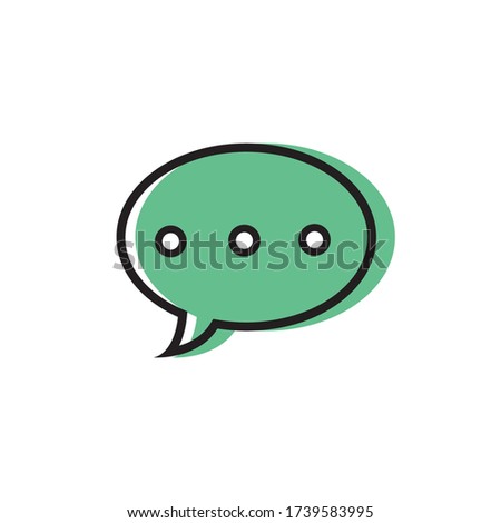 Speech bubble,Chat message icon.flat art symbol. Vector illustration.