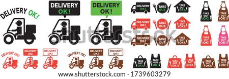 Online delivery service concept, online order tracking, delivery home and office and take away. 