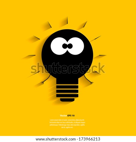 Funny light bulb monster