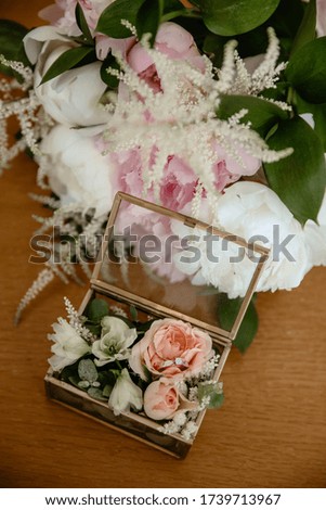 Wedding accessories - bouquet of white and pink flowers flowers