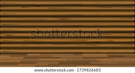 Wood background. Background in the form of an interior kimnata in a wooden house.