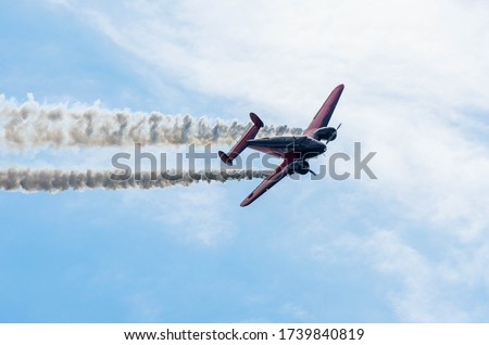 This is a photo of an airplane at an airshow. 