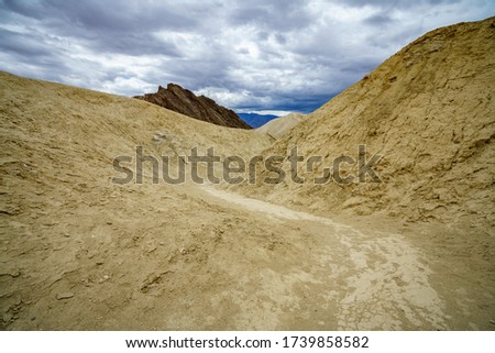hikink the golden canyon - gower gulch circuit in death valley national park in california in the usa