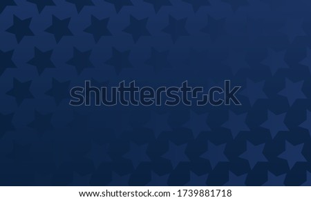 Blue stars over dark blue gradient background, repeatable Royalty-Free Stock Photo #1739881718