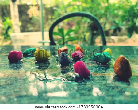 image of pebbles in water