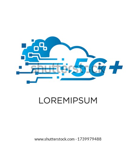 5G Cloud icon symbol or logo template