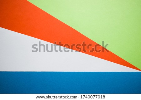 Blue, white, orange and green background