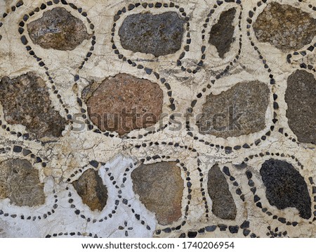 textures and backgrounds from the enclosed big stones in the building