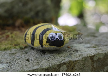 Bumble bee Painted onto stone