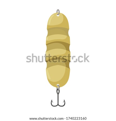 Tackle bait vector icon.Cartoon vector icon isolated on white background tackle bait.