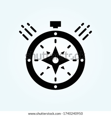 compass Vector Solid style illustration. Startup and New Business symbol icon. EPS 10