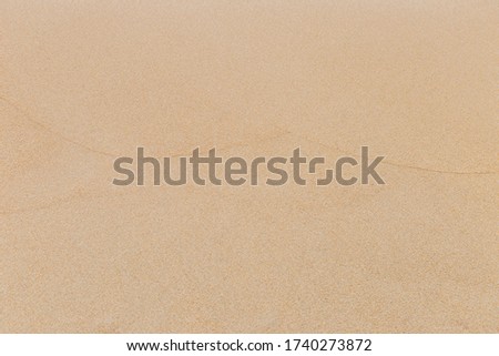 Empty fine sand background, natural texture background, wave pattern on sand