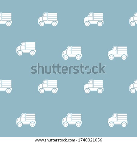 Wrapping paper - Seamless pattern of symbols toy car for vector graphic design