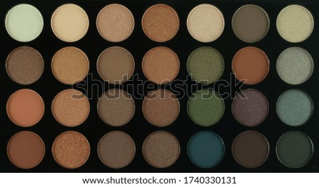 Colorful  palette of eyeshadow isolate on white background