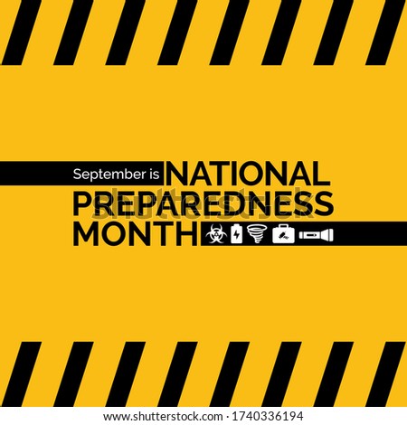 Vector illustration on the theme of National Preparedness month observed each year during September.