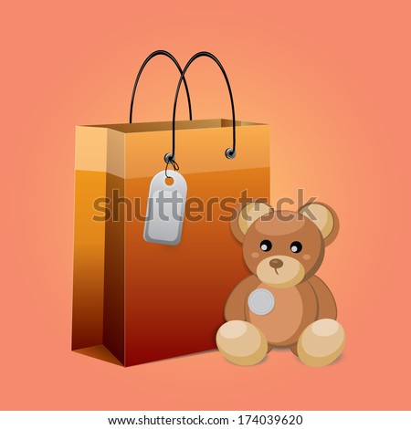 Bear toy and plastic bag