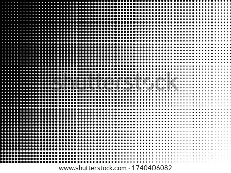 Dots Background. Halftone Vintage Backdrop. Gradient Pattern. Monochrome Points Overlay. Vector illustration