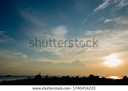 Amazing sunset on the sea