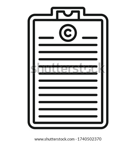Franchise clipboard icon. Outline franchise clipboard vector icon for web design isolated on white background
