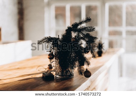 decorations for the New Year holidays, options for decorating the house. Christmas background