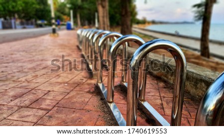 Parking for bicycles on the beautiful beaches of Thailand.