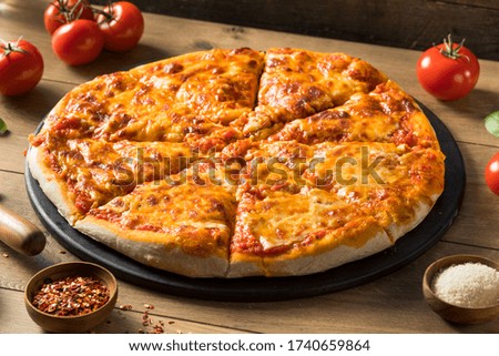 Warm Homemade Italian Cheese Pizza Ready to Eat