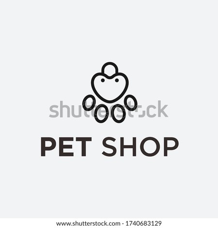 pet shop logo. paw icon