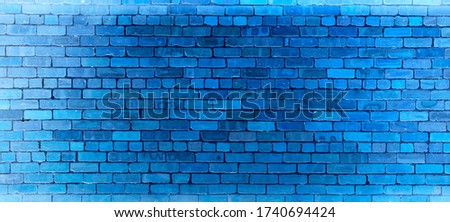  Blue abstract brick wall background.