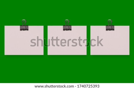 Business card mockup concept on green background