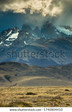 Fitz Roy, El Chalten, wonderful mountains in Argentina, waterfalls, rivers, lakes, glaciers