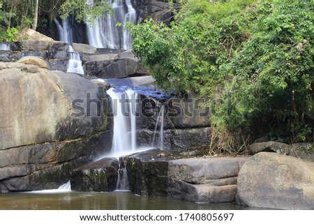 Majestic waterfall in brazilian coutryside. 