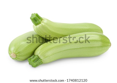 zucchini or marrow isolated on white background with clipping path and full depth of field Royalty-Free Stock Photo #1740812120