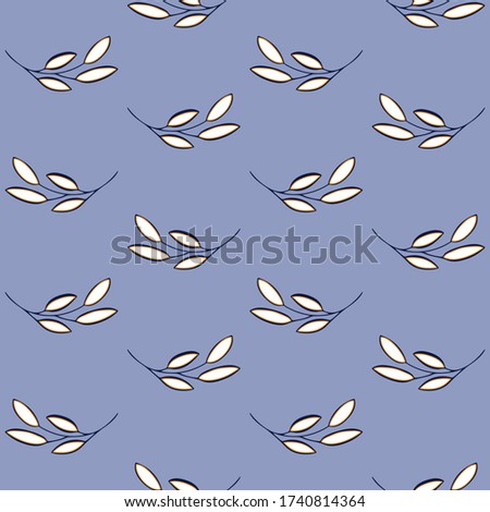 Seamless Floral Vector Pattern with delicate branches for decoration, print, textile, stationery, wallpaper