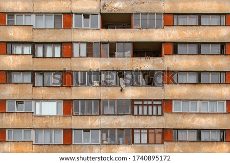 typical socialist apartment building in Saint Petersburg Russia