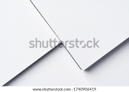 Background of blank business cards, copy space