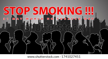 Illustration Of World No Tobacco Day.