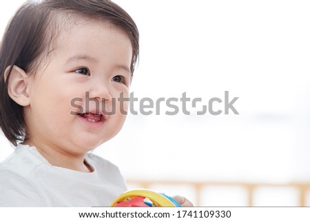 Cute baby in the play