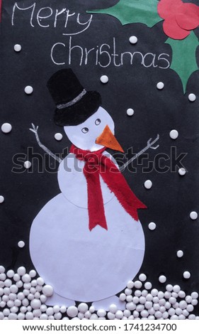 Beautiful Christmas greetings with snowman