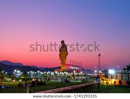 World tallest statue - "THE STATUE OF UNITY" Royalty-Free Stock Photo #1741293335