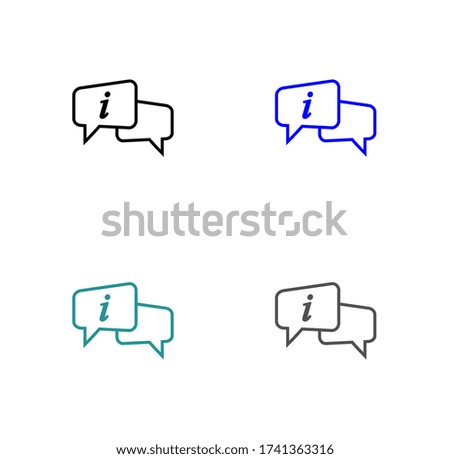 chat icon vector illustration. Flat design style.