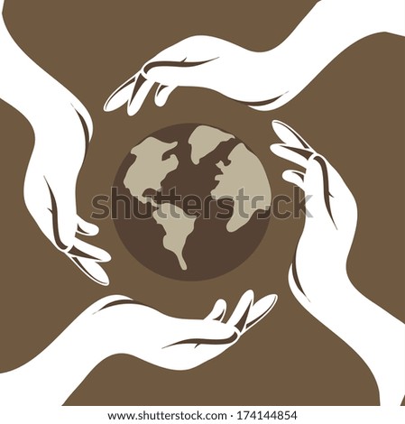 eco design over brown background vector illustration