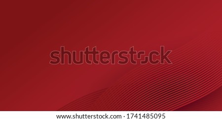 Red maroon background with 3D modern wave curve abstract presentation background. Luxury paper cut background. 3d vector illustration for decoration, banner, flyer, business card design, and much more Royalty-Free Stock Photo #1741485095
