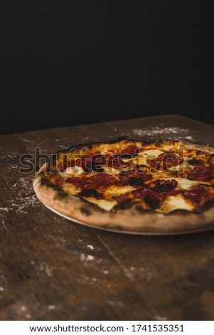 Hot sausage pizza italian style