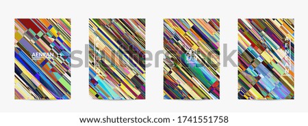 Abstract vector flyer template. Watercolor texture vibrant colored background. Visual computer filtered gradient wavy diagonal lines. Dynamic paint flow marble texture pattern. Psychedelic art poster.
