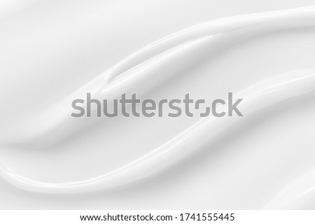 Beauty cream texture. White lotion, moisturizer, skin care cosmetic product smear background Royalty-Free Stock Photo #1741555445