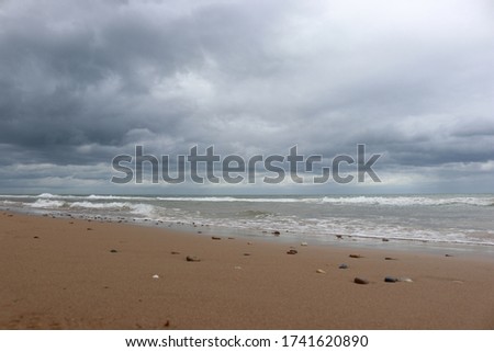 Scenic views of Omaha Beach Normandy France where the D-Day Invasion occurred during WWII