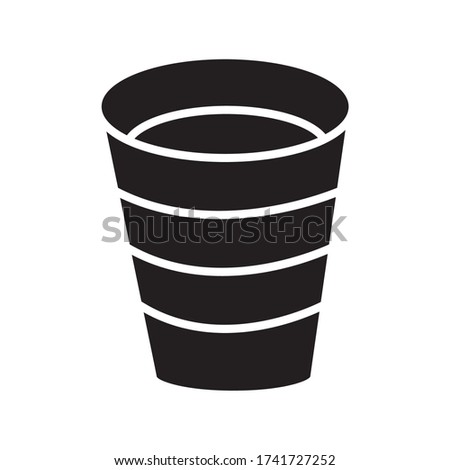 water glass line style icon vector illustration design