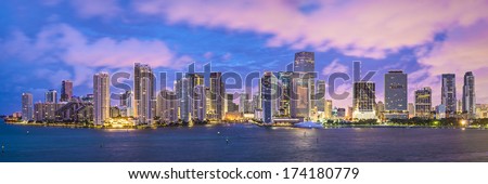 Miami, Florida, USA skyline panorama.