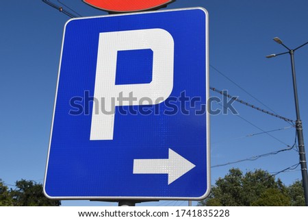 road sign - - - parking